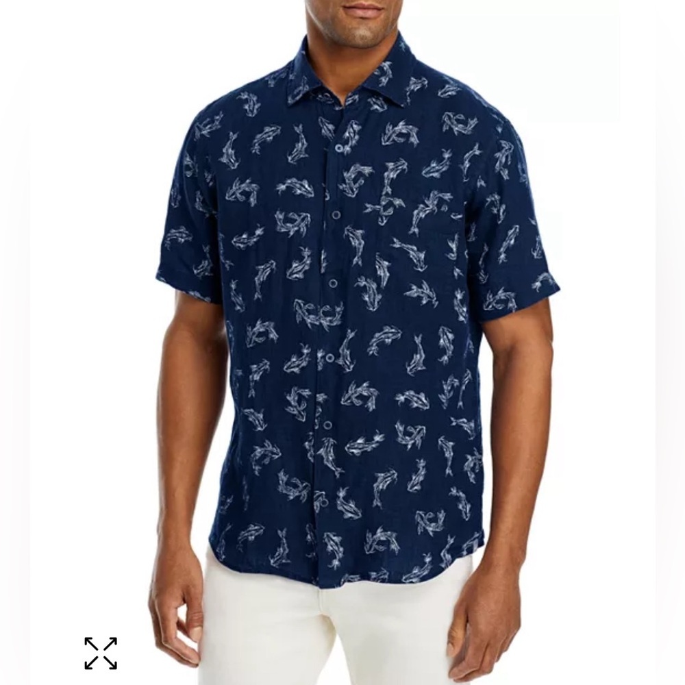 Peter Millar Secret Cove Linen Sport Shirt Men's XXL NWT
